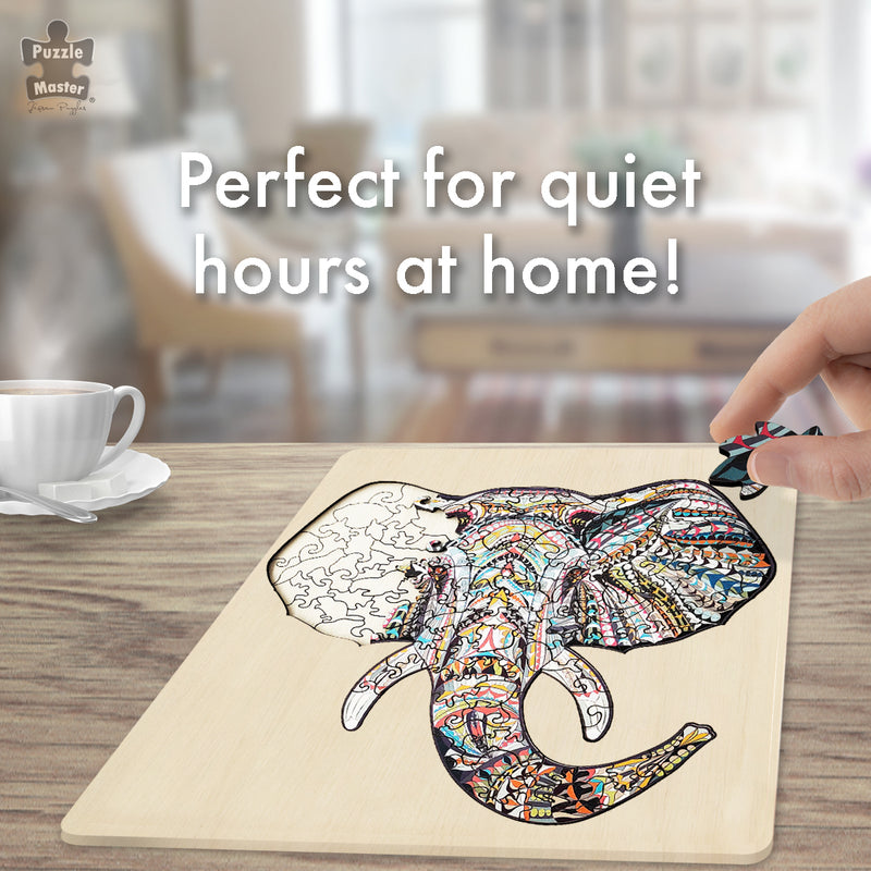 Load image into Gallery viewer, 137 Piece Wooden Jigsaw Puzzle, Elephant