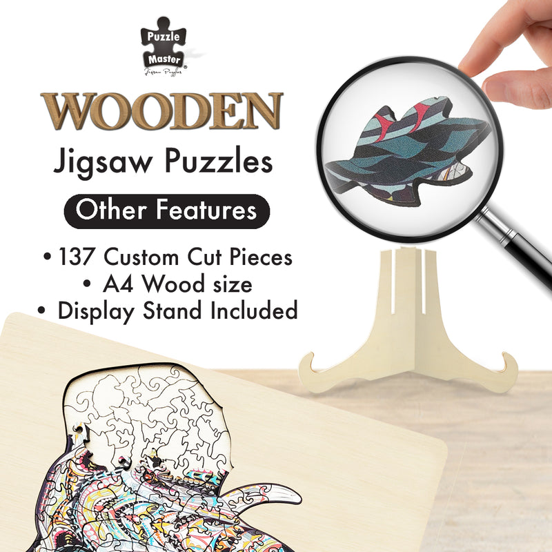 Load image into Gallery viewer, 137 Piece Wooden Jigsaw Puzzle, Elephant