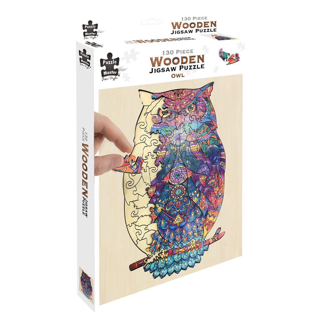 130 Piece Wooden Jigsaw Puzzle, Owl