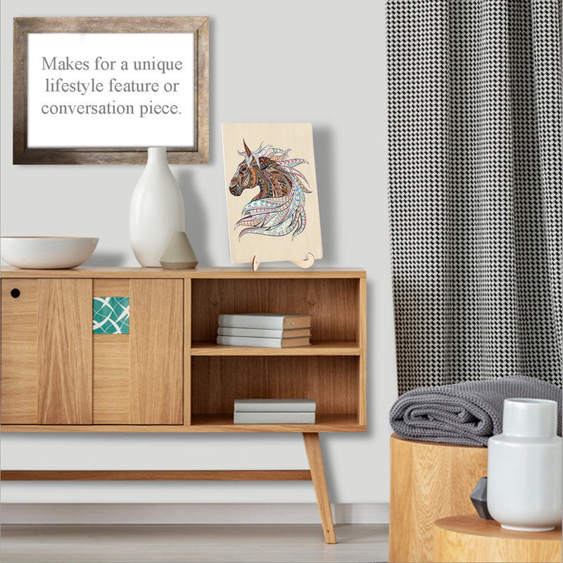 Load image into Gallery viewer, 124 Piece Wooden Jigsaw Puzzle, Horse