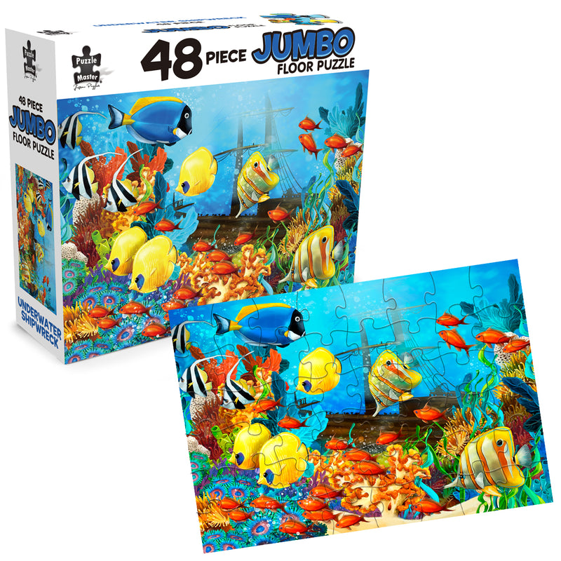 Load image into Gallery viewer, 48 Piece Jumbo Floor Puzzle Underwater Shipwreck
