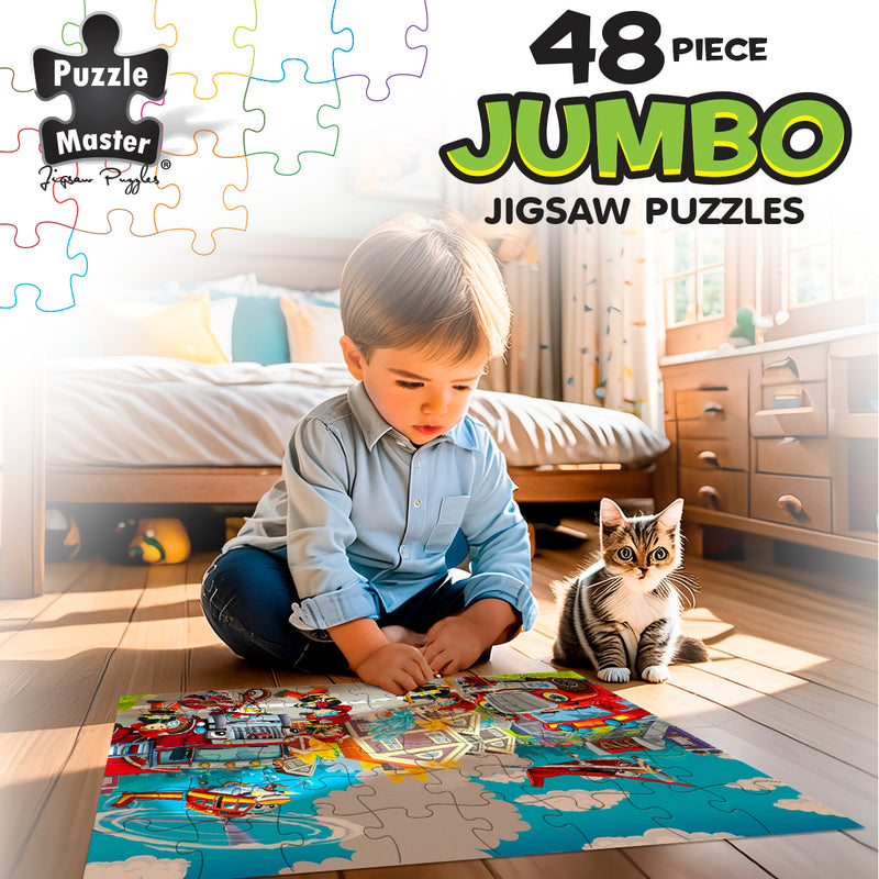 Load image into Gallery viewer, 48 Piece Jumbo Puzzles Fire Emergency