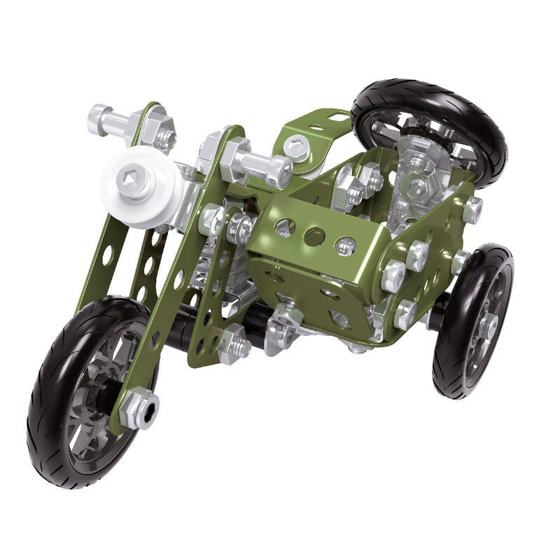 Load image into Gallery viewer, Green Motorbike and Sidecar