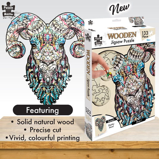 133 Piece Wooden Jigsaw Puzzle, Ram