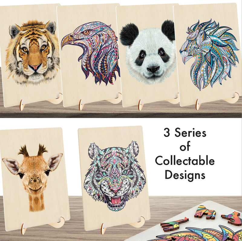 Load image into Gallery viewer, 124 Piece Wooden Jigsaw Puzzle, Lion