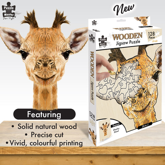 128 Piece Wooden Jigsaw Puzzle Giraffe