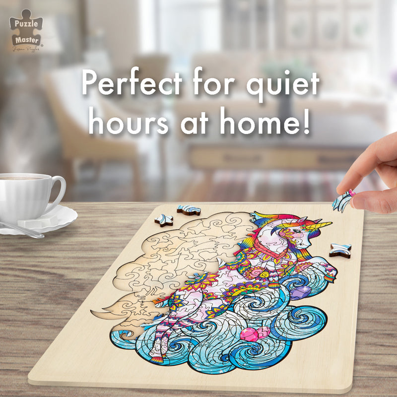 Load image into Gallery viewer, 129 Piece Wooden Jigsaw Puzzle, Unicorn