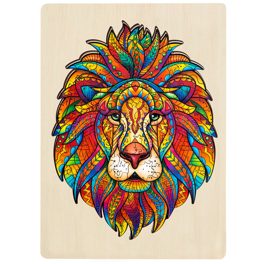 140 Piece Wooden Jigsaw Puzzle, Lion