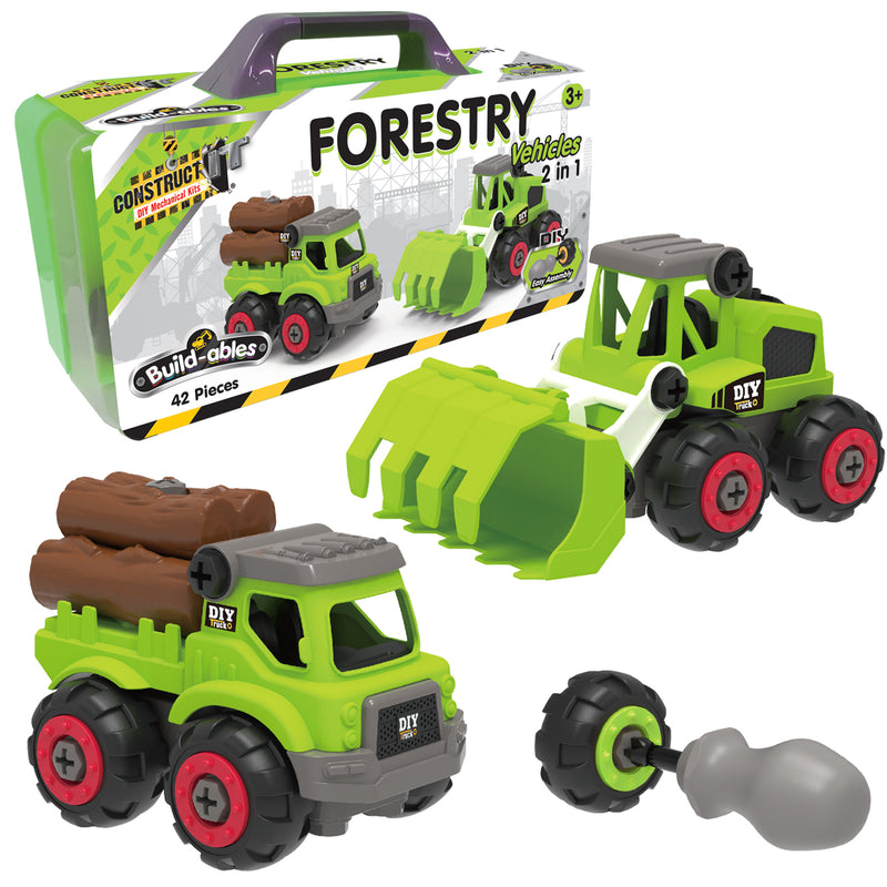 Load image into Gallery viewer, Build-ables - Forestry Vehicles 2 in 1