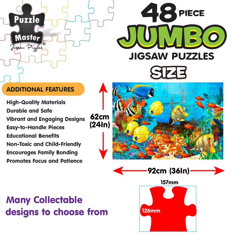 Load image into Gallery viewer, 48 Piece Jumbo Floor Puzzle Underwater Shipwreck - view 3