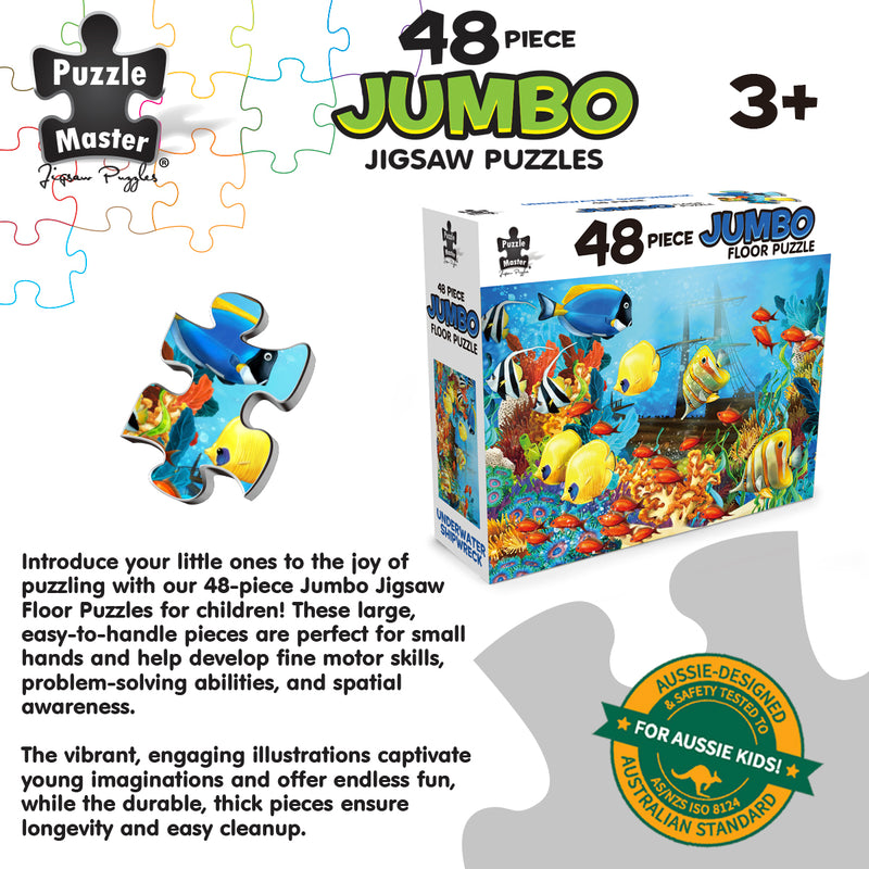 Load image into Gallery viewer, 48 Piece Jumbo Floor Puzzle Underwater Shipwreck - view 7
