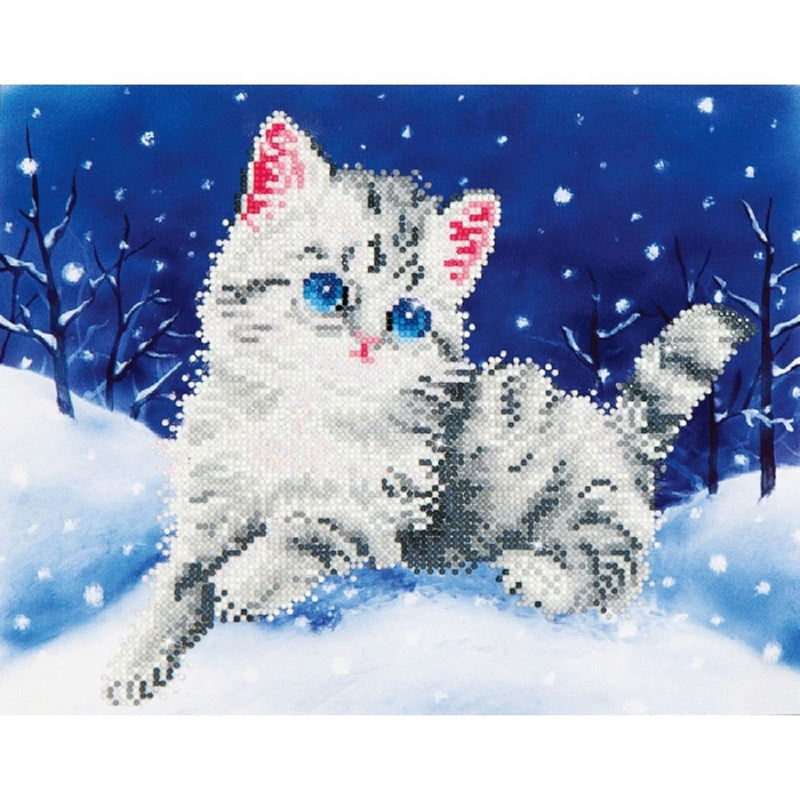 Load image into Gallery viewer, Kitten in the Snow