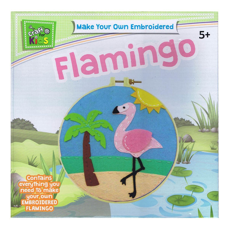 Load image into Gallery viewer, Make Your Own  Embroidered Flamingo