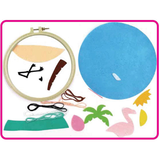 Make Your Own  Embroidered Flamingo