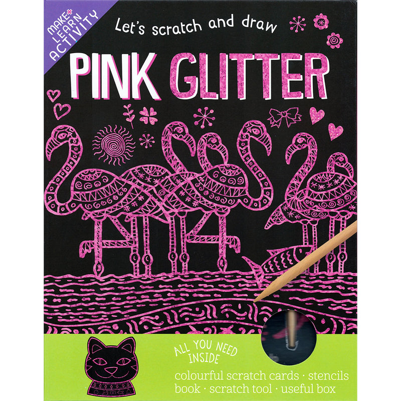 Load image into Gallery viewer, Let's Scratch and Draw - Pink Glitter