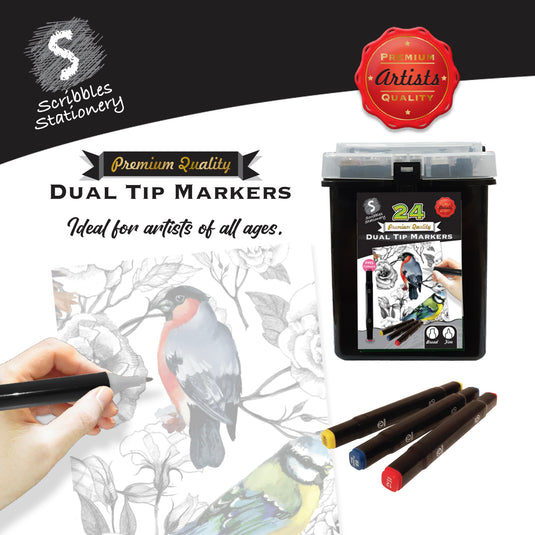 24 Piece Dual Markers