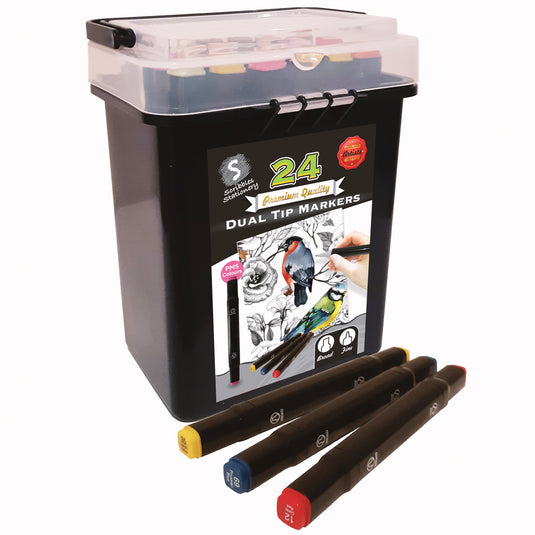 24 Piece Dual Markers