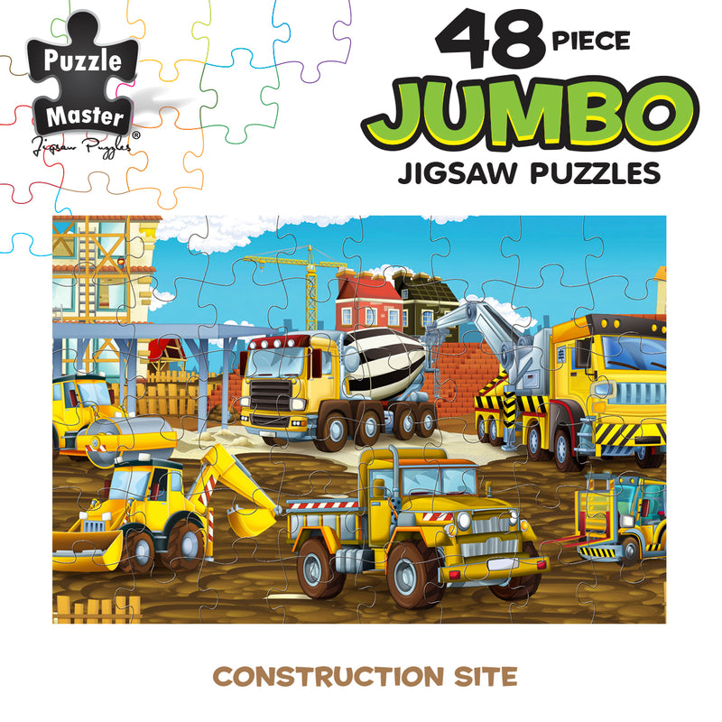 Load image into Gallery viewer, 48 Piece Jumbo Floor Puzzle Construction Site
