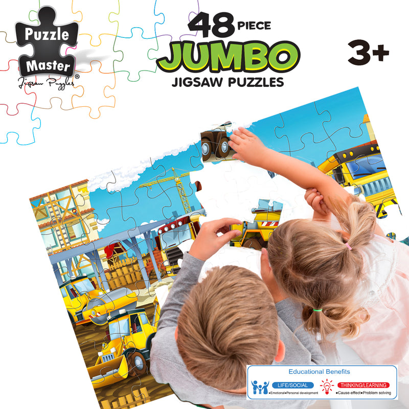 Load image into Gallery viewer, 48 Piece Jumbo Floor Puzzle Construction Site
