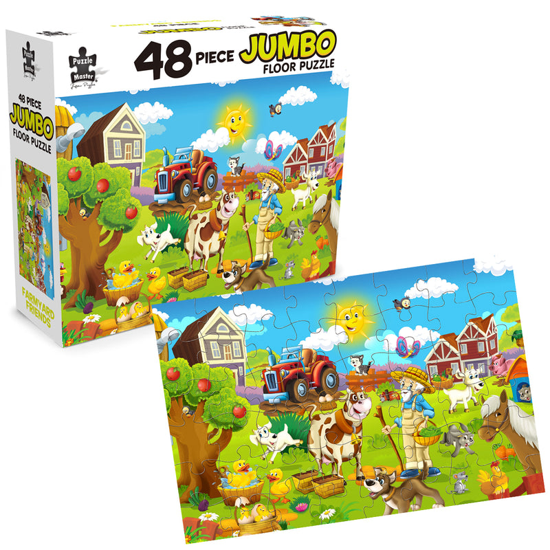 Load image into Gallery viewer, 48 Piece Jumbo Floor Puzzle Farmyard Friends
