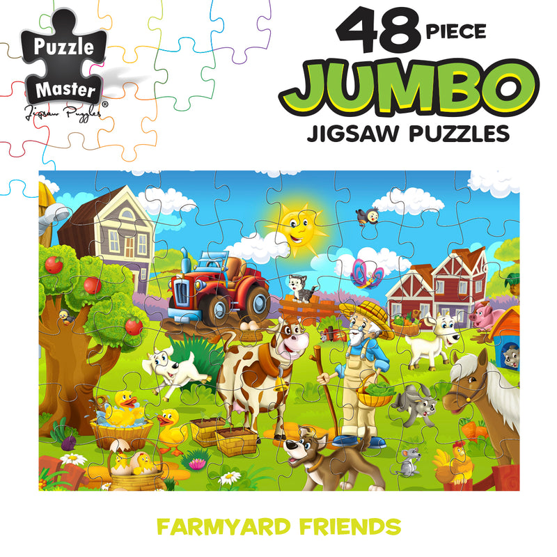 Load image into Gallery viewer, 48 Piece Jumbo Floor Puzzle Farmyard Friends
