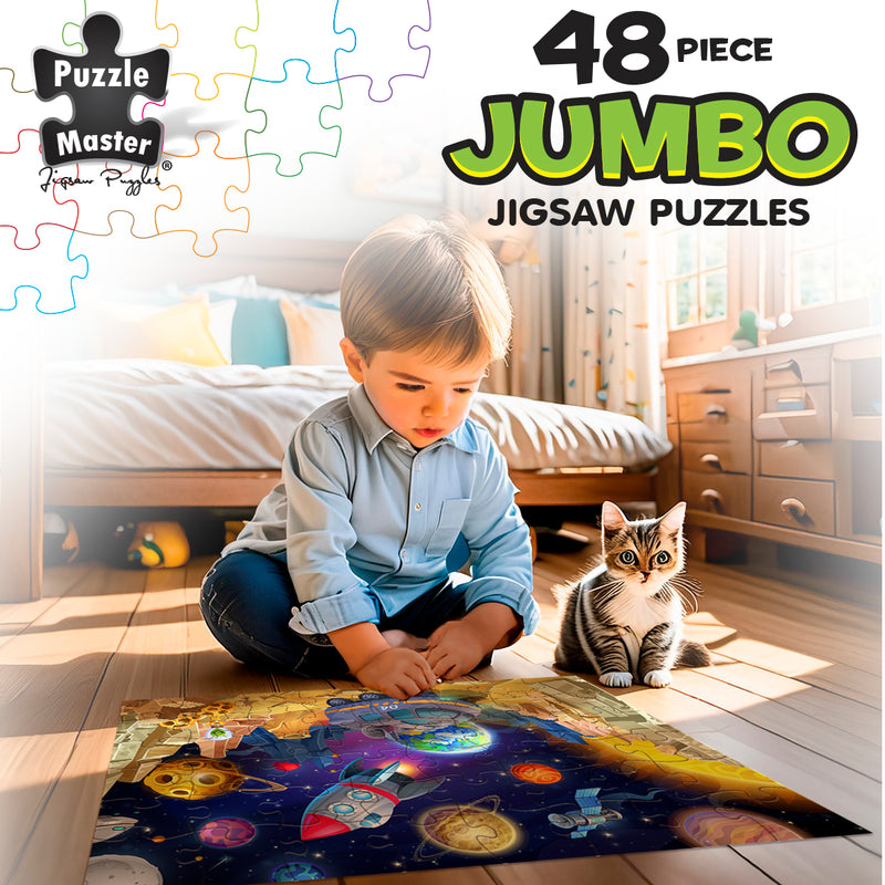 Load image into Gallery viewer, 48 Piece Jumbo Floor Puzzle Space Explorer
