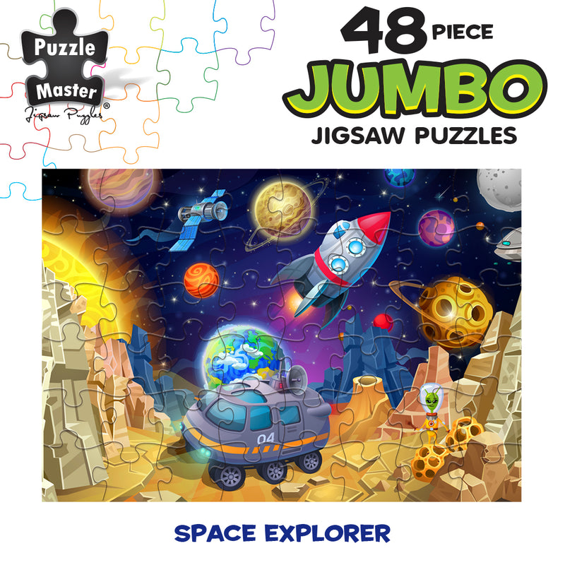 Load image into Gallery viewer, 48 Piece Jumbo Floor Puzzle Space Explorer
