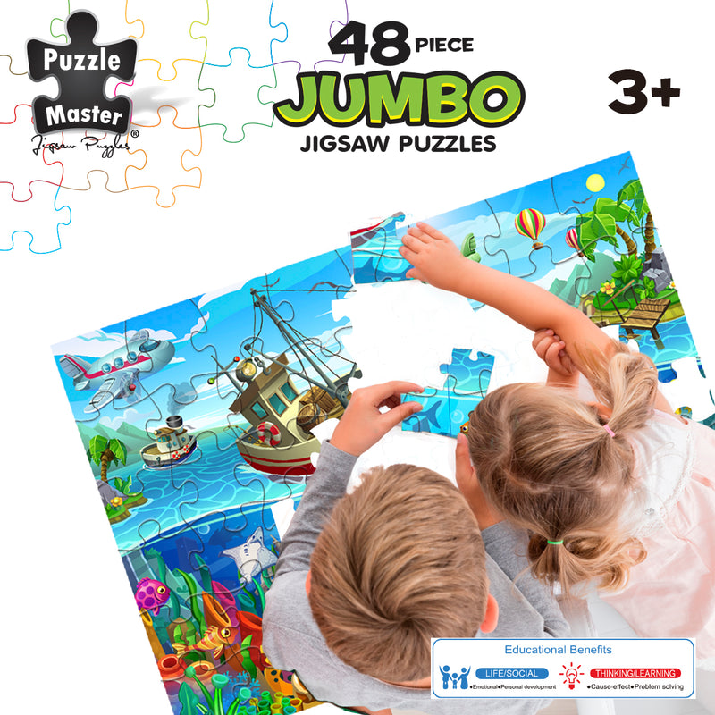 Load image into Gallery viewer, 48 Piece Jumbo Floor Puzzle Fishermans Wharf
