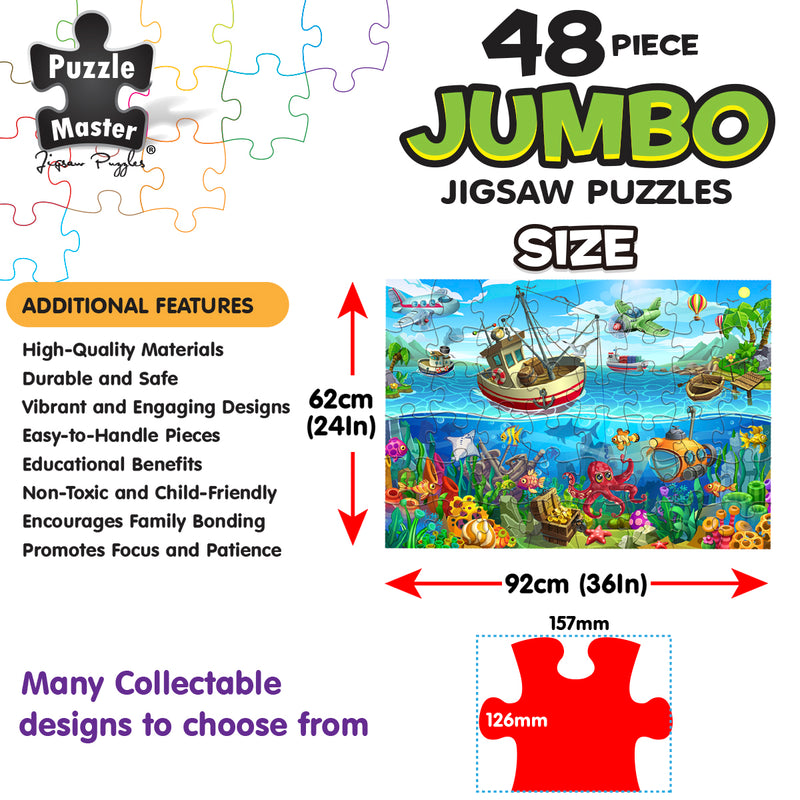 Load image into Gallery viewer, 48 Piece Jumbo Floor Puzzle Fishermans Wharf
