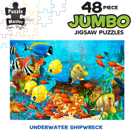 48 Piece Jumbo Floor Puzzle Underwater Shipwreck