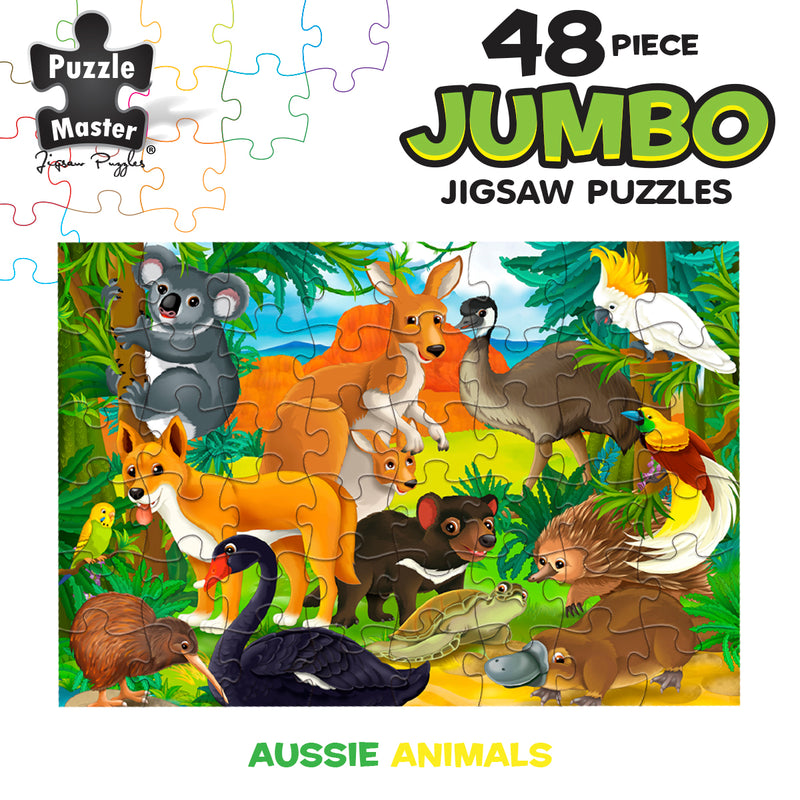 Load image into Gallery viewer, 48 Piece Jumbo Puzzles Aussie Animals
