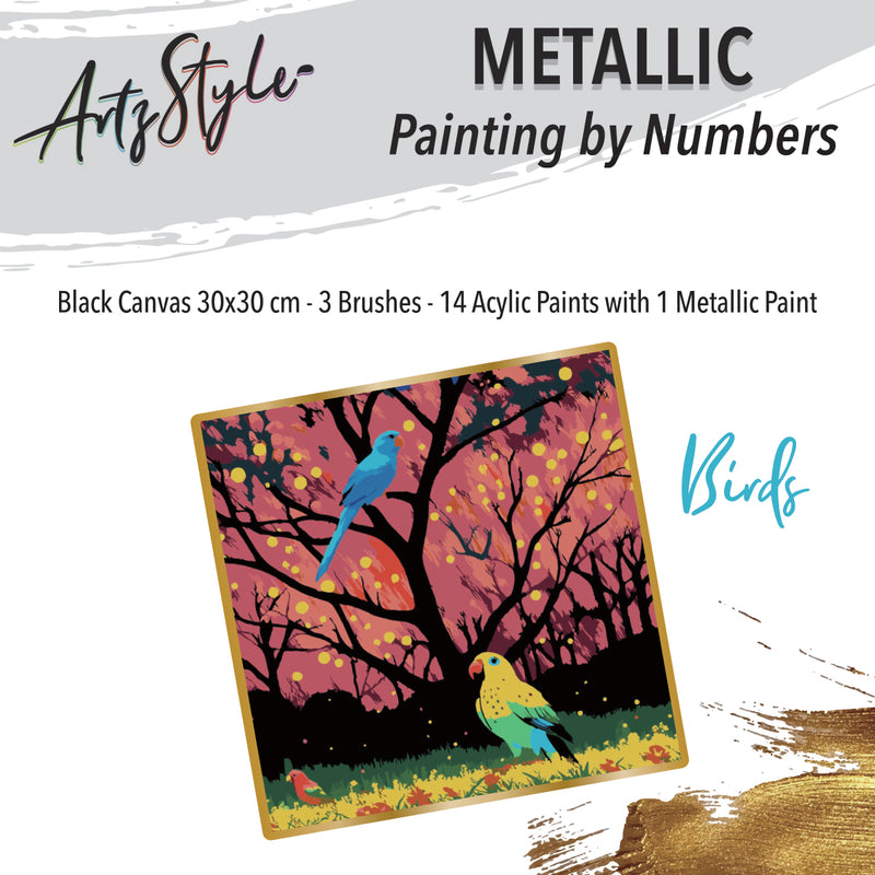 Load image into Gallery viewer, Metallic Paint By Number Bird
