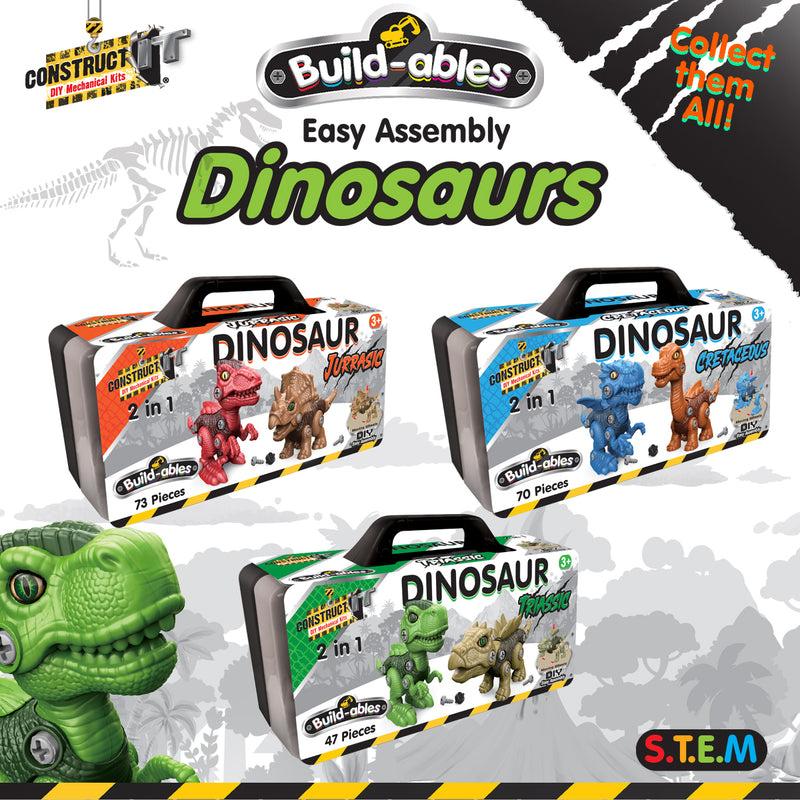 Load image into Gallery viewer, Build-ables Dinosaurs 2 in 1 Triassic
