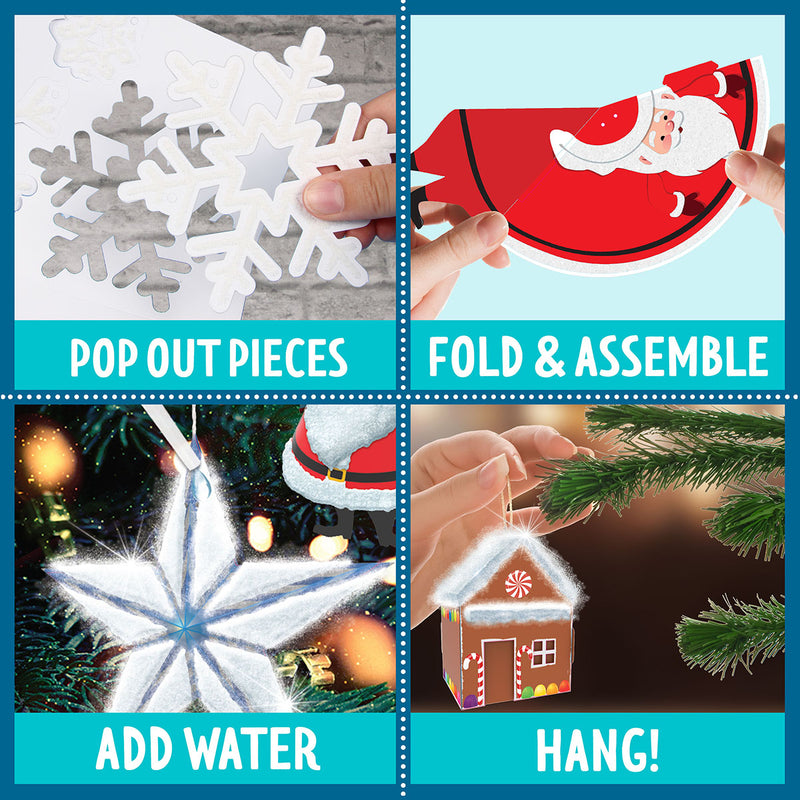 Load image into Gallery viewer, Snowy Papercraft Ornaments
