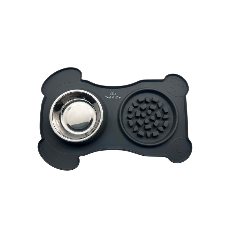 Load image into Gallery viewer, Wuf &amp; Mio 2-in-1 Dog Feeding Mat - Slow Feeder &amp; Water Bowl Combo
