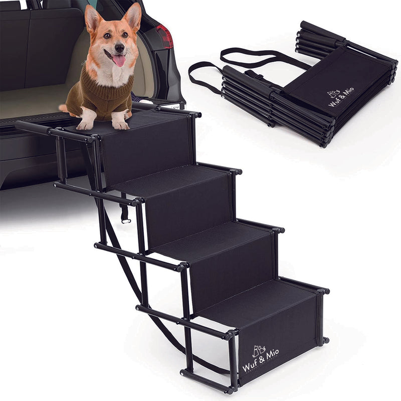 Load image into Gallery viewer, Wuf &amp; Mio Foldable Dog Stairs - Safe, Sturdy &amp; Stress-Free Access for Pets
