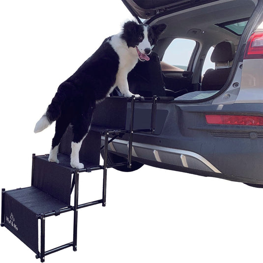 Wuf & Mio Foldable Dog Stairs - Safe, Sturdy & Stress-Free Access for Pets
