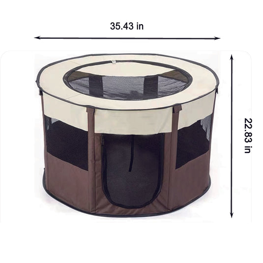 Wuf & Mio Portable Pet Play Tent - Foldable, Durable & Travel-Ready