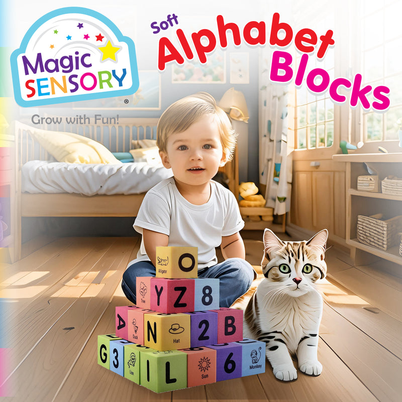 Load image into Gallery viewer, Alphabet &amp; Number Foam Blocks
