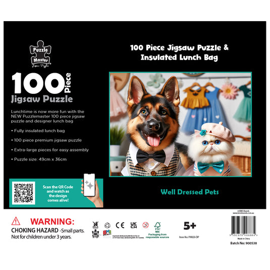 100 Piece Lunch Box Puzzle Dressed Pets AR Edition - view 5