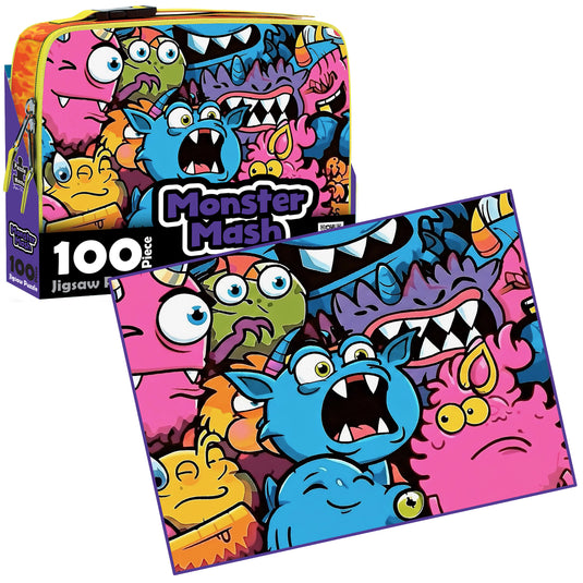 100 Piece Lunch Box Puzzle Monster Mash AR Edition - view 2