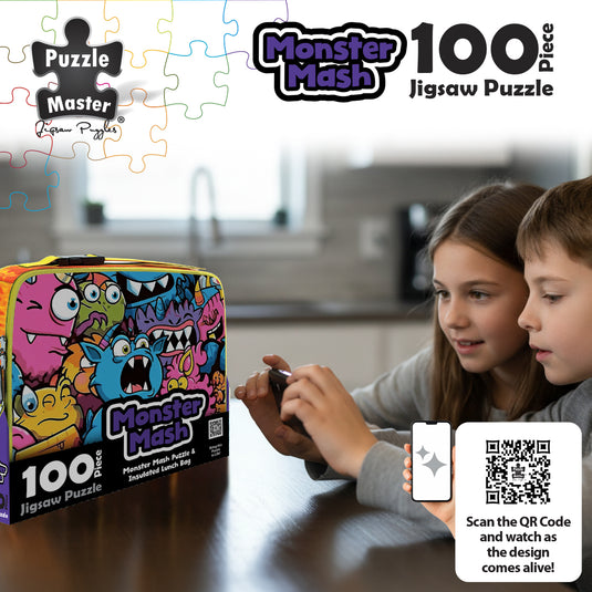 100 Piece Lunch Box Puzzle Monster Mash AR Edition - view 3