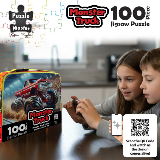 100 Piece Lunch Box Puzzle Monster Truck AR Edition - view 3