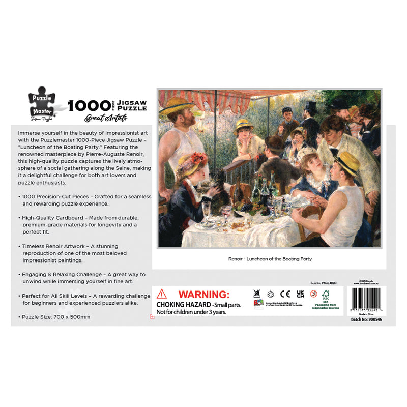 Load image into Gallery viewer, Great Artists 1000 Piece Puzzle - Renoir
