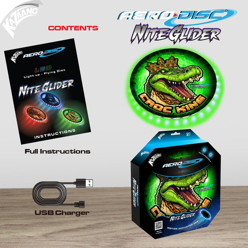 Load image into Gallery viewer, Aero Disc Nite Glider - Croc King
