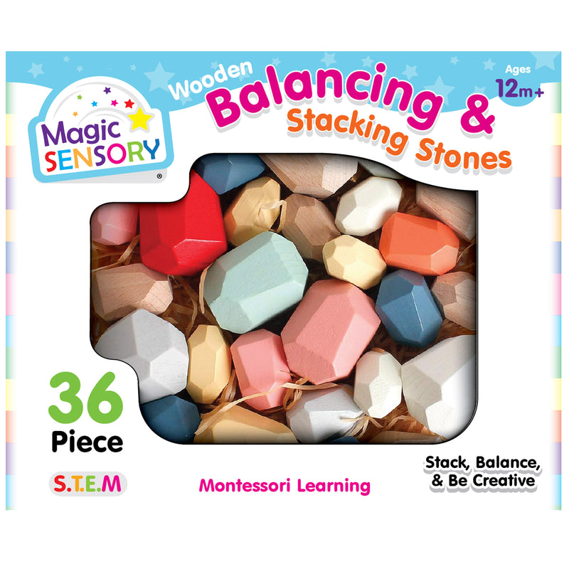 Load image into Gallery viewer, 36 Piece Wooden Balancing &amp; Stacking Stones
