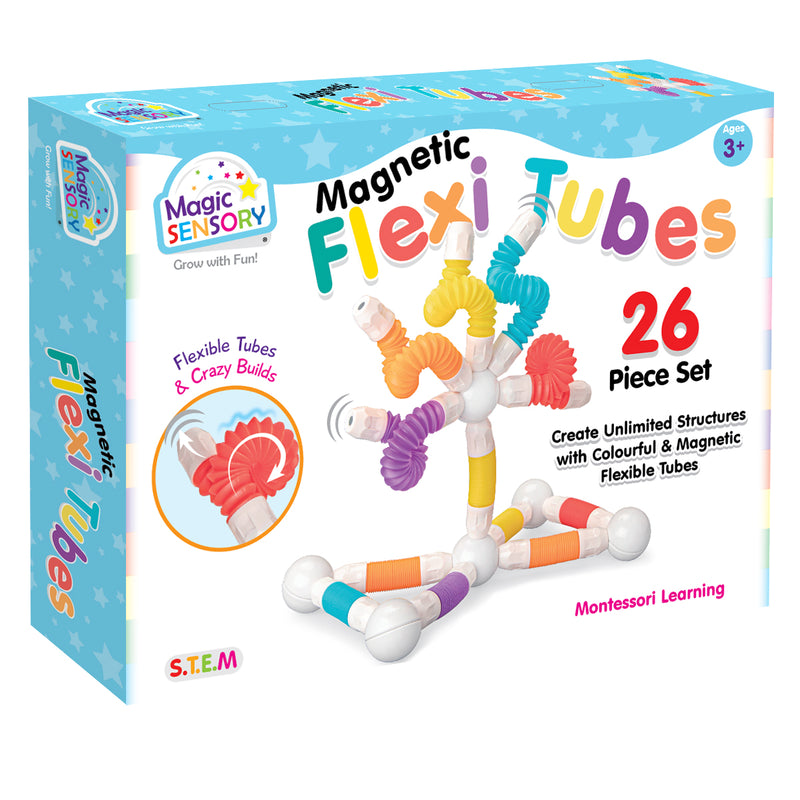 Load image into Gallery viewer, Magnetic Flexi Tubes 26 Piece Set
