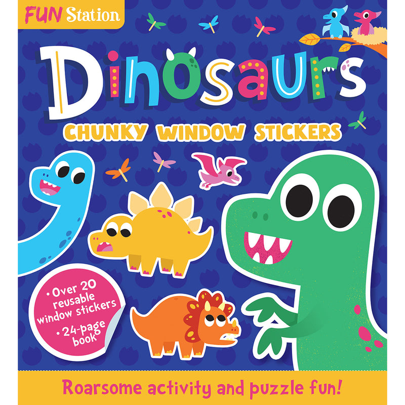 Load image into Gallery viewer, Dinosaurs Chunky Window Stickers
