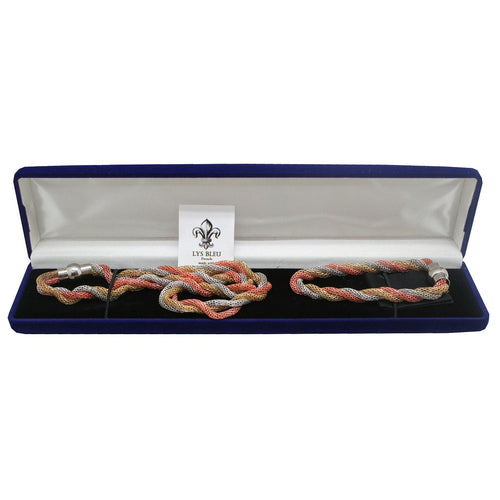Lys Bleu 3 Ropes Chain Necklace & Bracelet Set