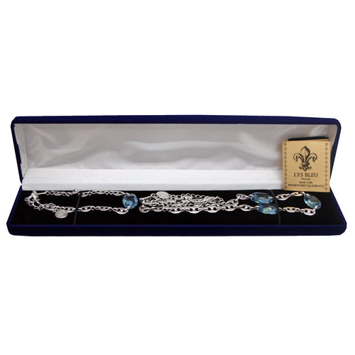 Lys Bleu Aquamarine Necklace & Bracelet Set with Swarovski Elements